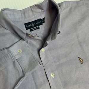 Ralph Lauren Mens XL Classic Fit Purple Long Sleeve Button Down Color Pony Shirt